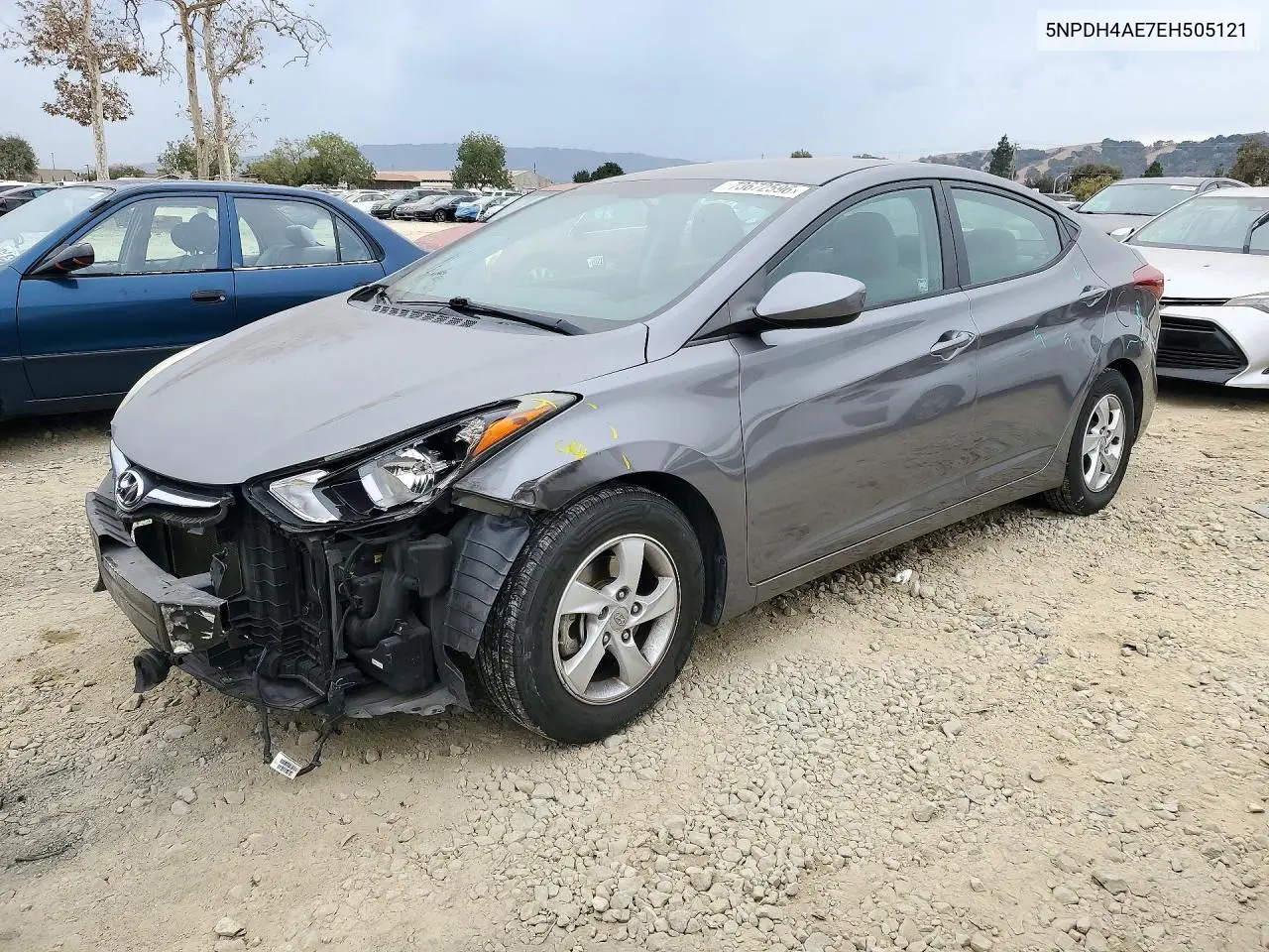 HYUNDAI ELANTRA 2014, VIN 5NPDH4AE7EH505121