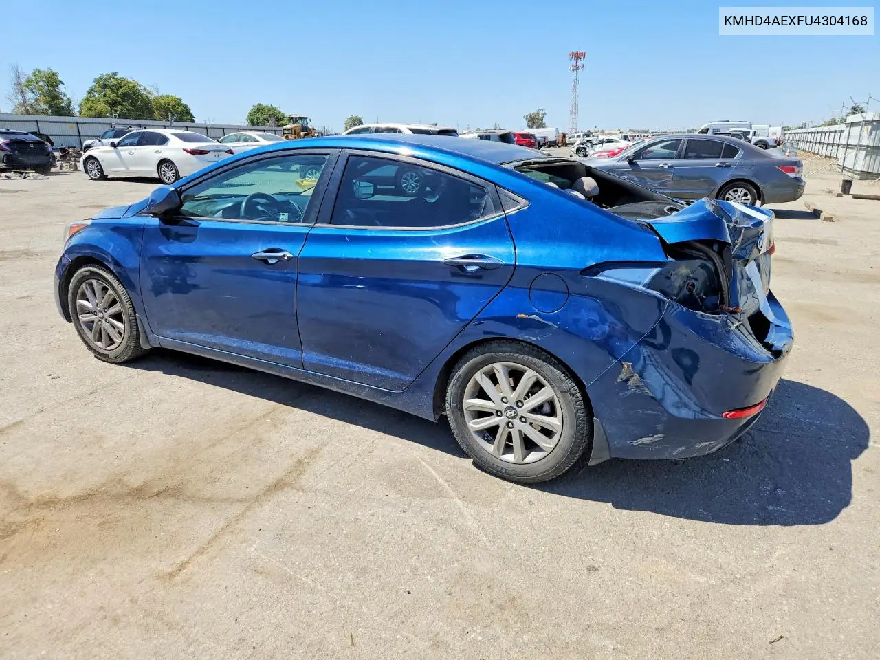 2015 HYUNDAI ELANTRA VIN KMHDH4AEXFU304168 — фото 2