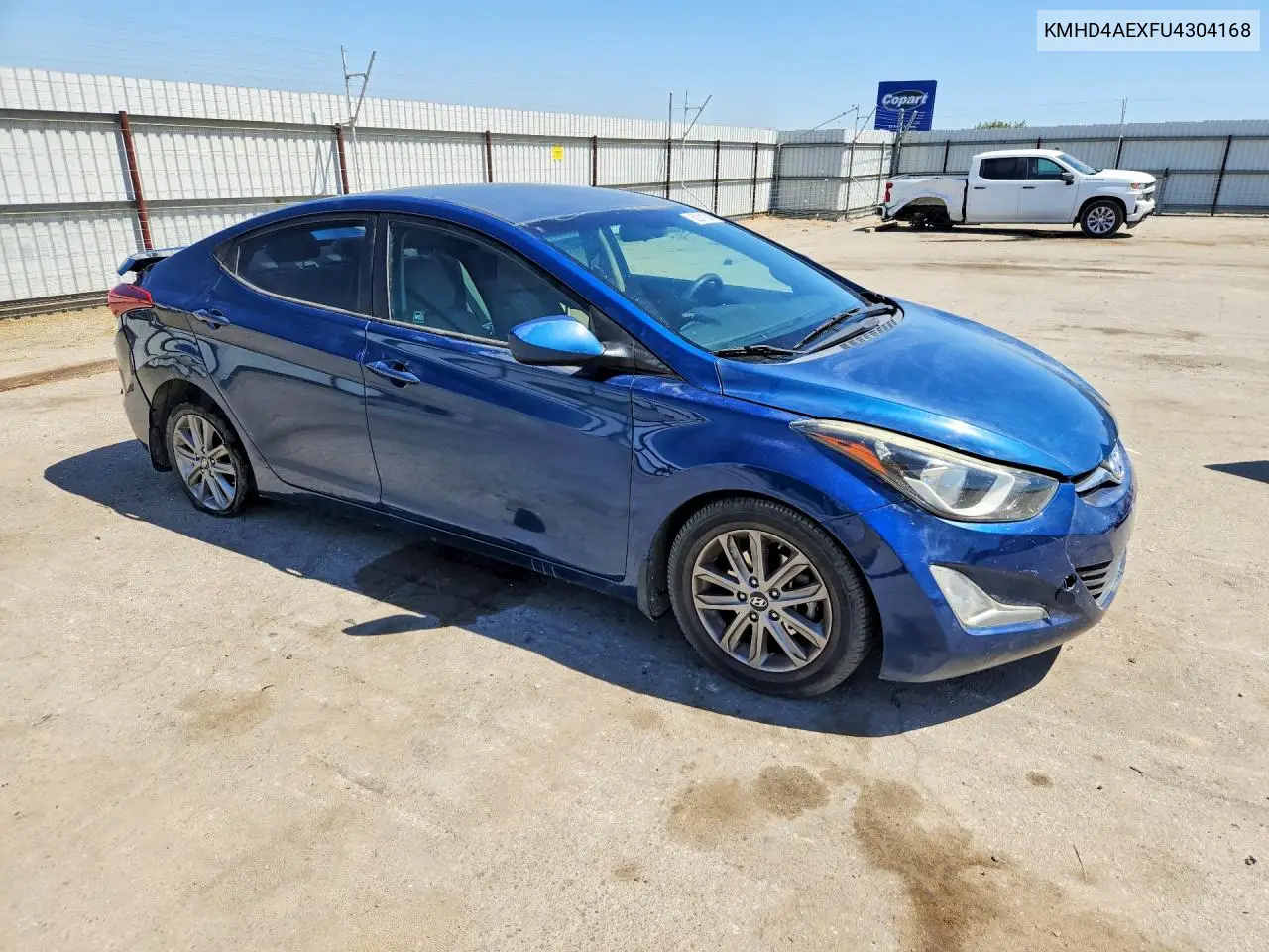 2015 HYUNDAI ELANTRA VIN KMHDH4AEXFU304168 — фото 4