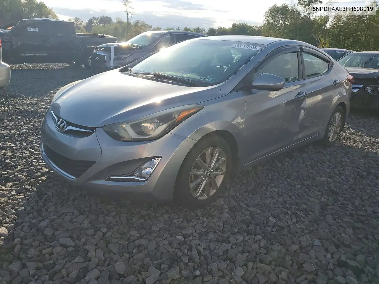 HYUNDAI ELANTRA 2015, VIN 5NPDH4AE3FH608019