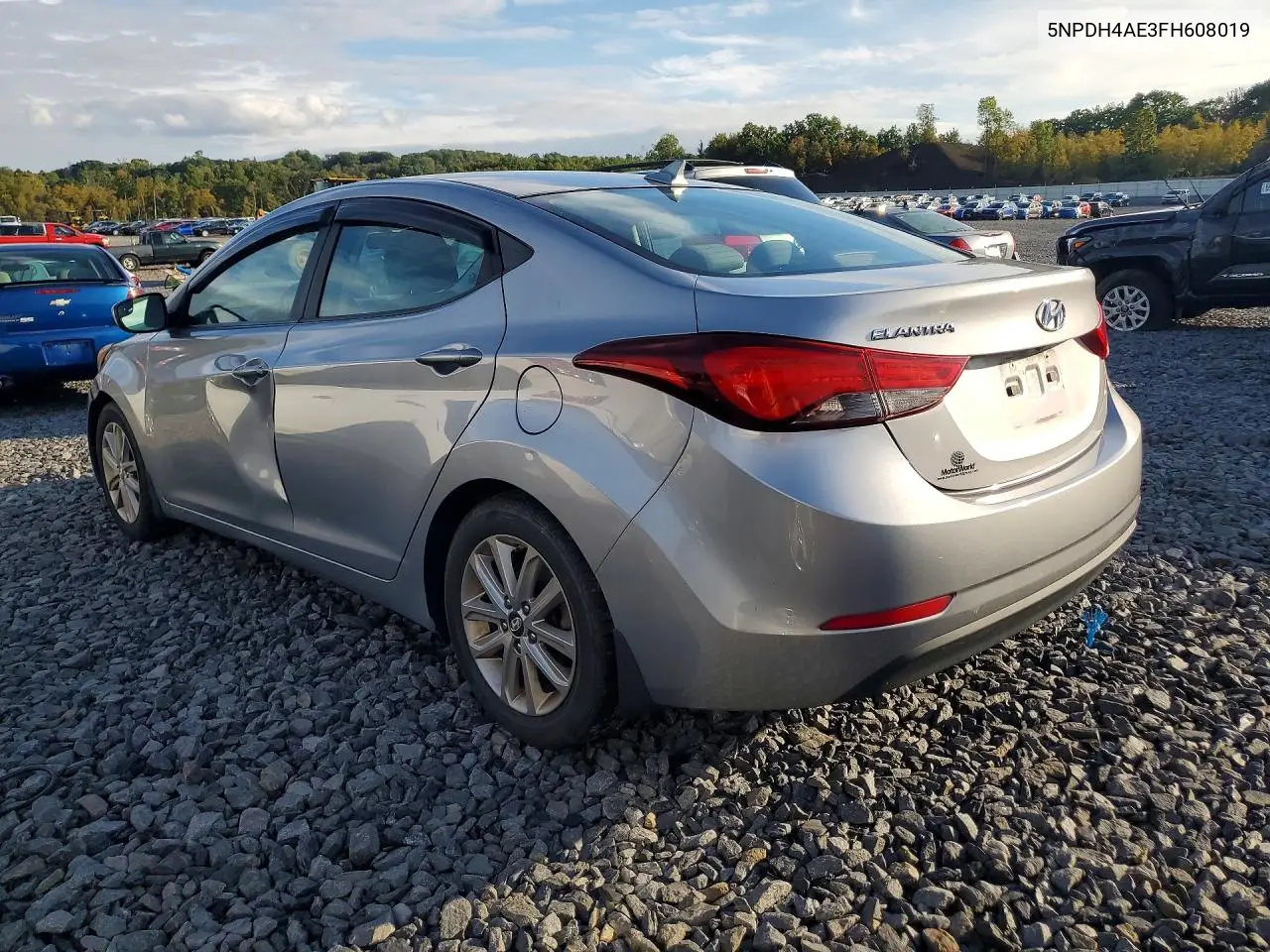2015 HYUNDAI ELANTRA VIN 5NPDH4AE3FH608019 — фото 2