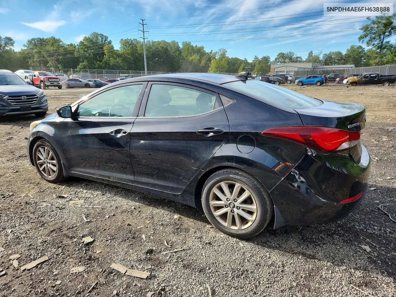 2015 HYUNDAI ELANTRA VIN 5NPDH4AE6FH638888 — фото 2