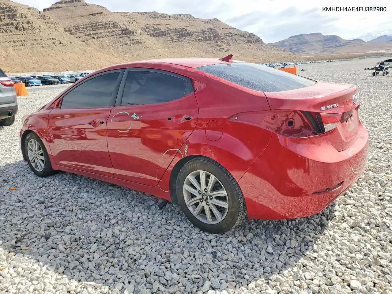 2015 HYUNDAI ELANTRA VIN KMHDH4AE4FU382980 — фото 2