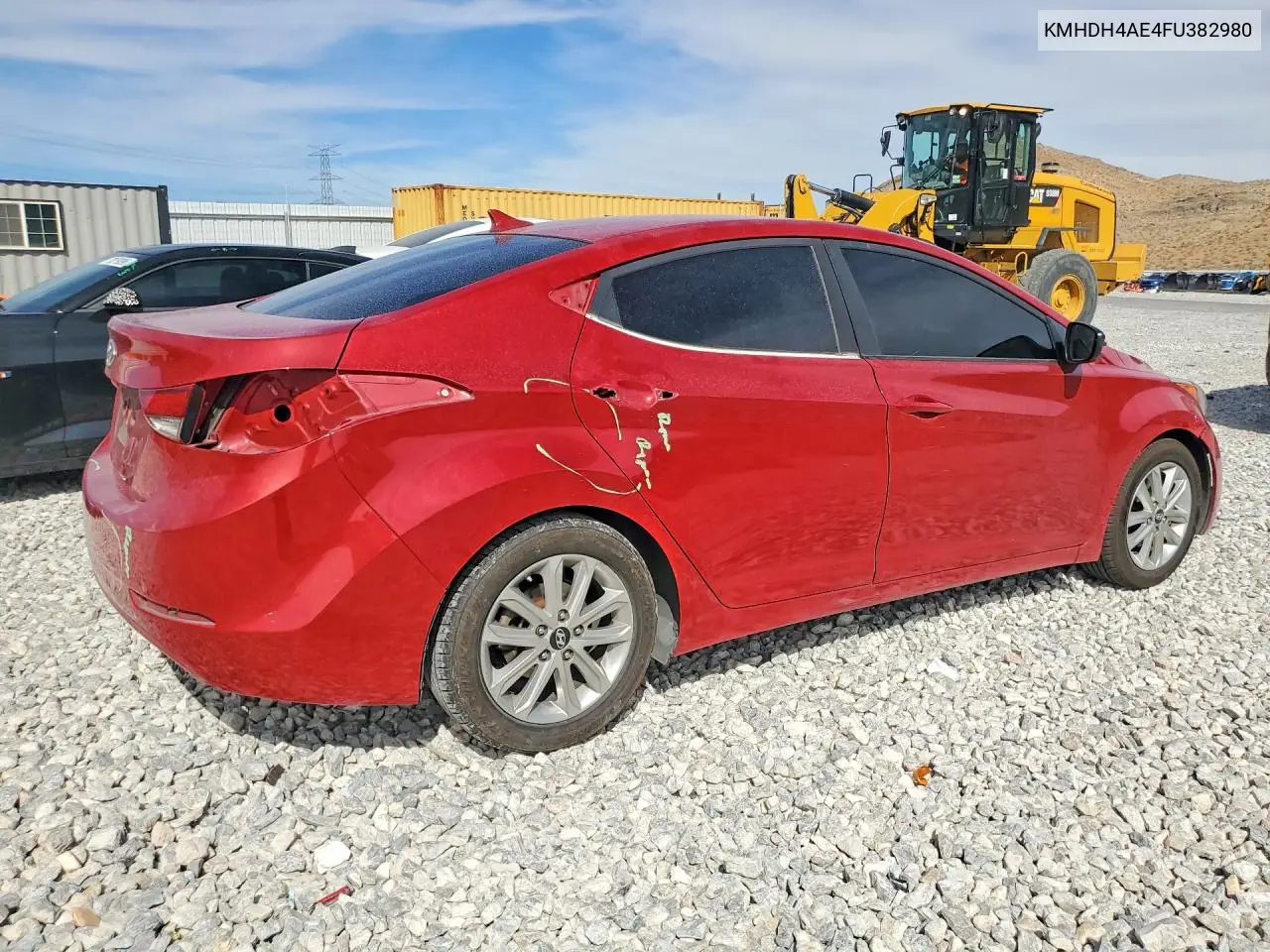 2015 HYUNDAI ELANTRA VIN KMHDH4AE4FU382980 — фото 3