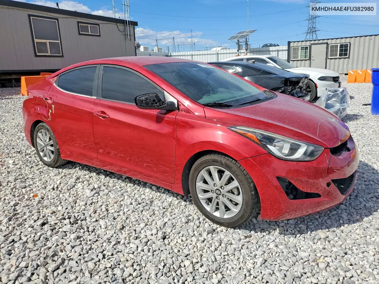2015 HYUNDAI ELANTRA VIN KMHDH4AE4FU382980 — фото 4