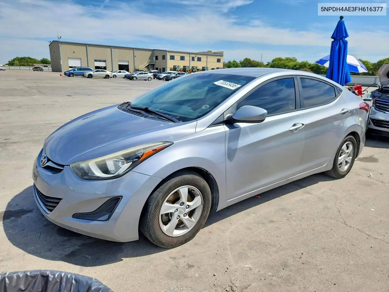 HYUNDAI ELANTRA 2015, VIN 5NPDH4AE3FH616377
