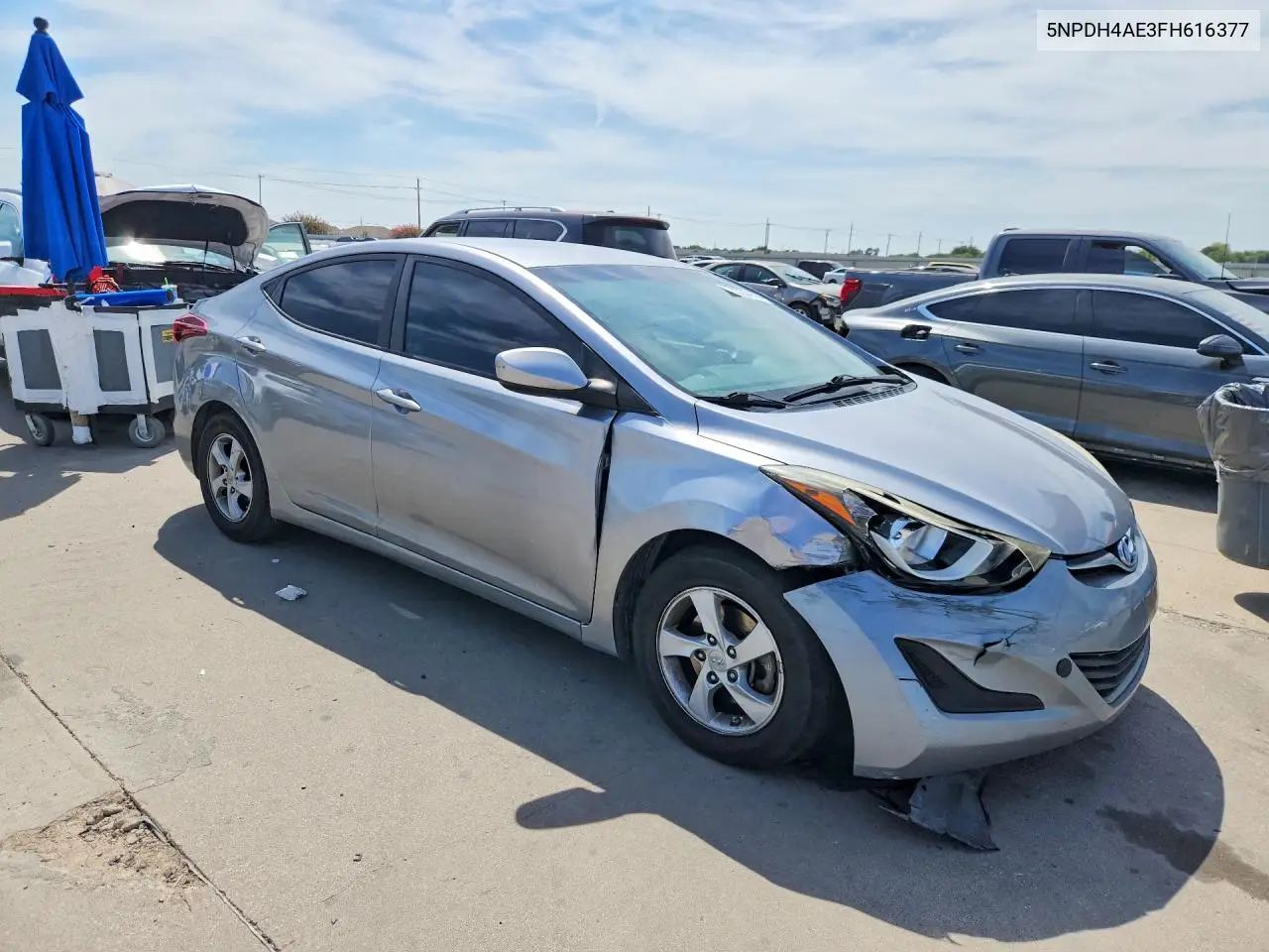 2015 HYUNDAI ELANTRA VIN 5NPDH4AE3FH616377 — фото 4