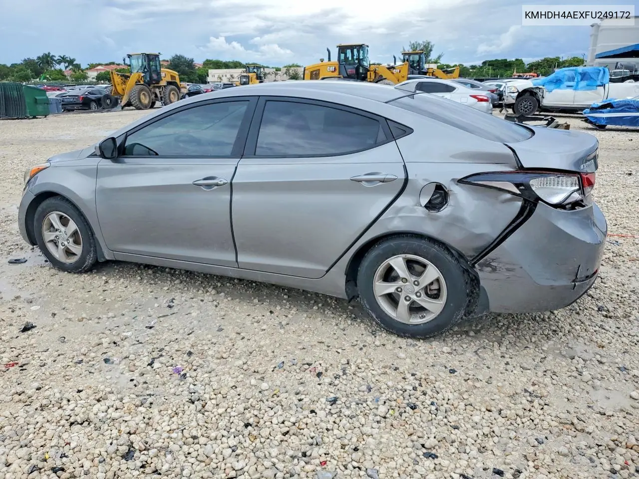 2015 HYUNDAI ELANTRA VIN KMHDH4AEXFU249172 — фото 2