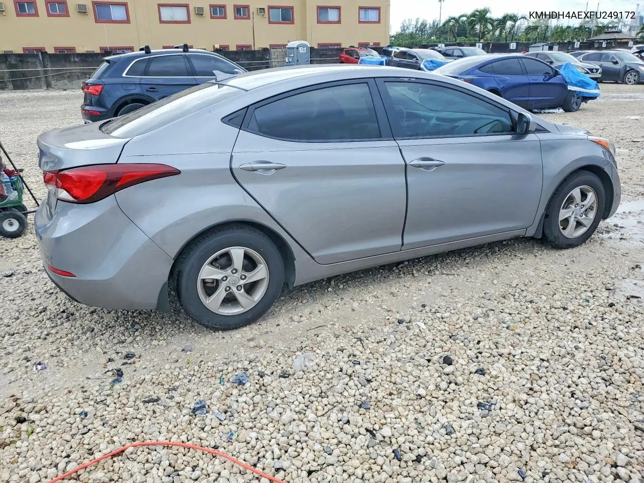 2015 HYUNDAI ELANTRA VIN KMHDH4AEXFU249172 — фото 3