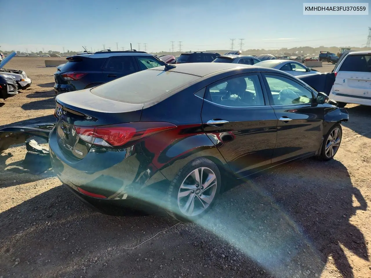 2015 HYUNDAI ELANTRA VIN KMHDH4AE3FU370559 — фото 3