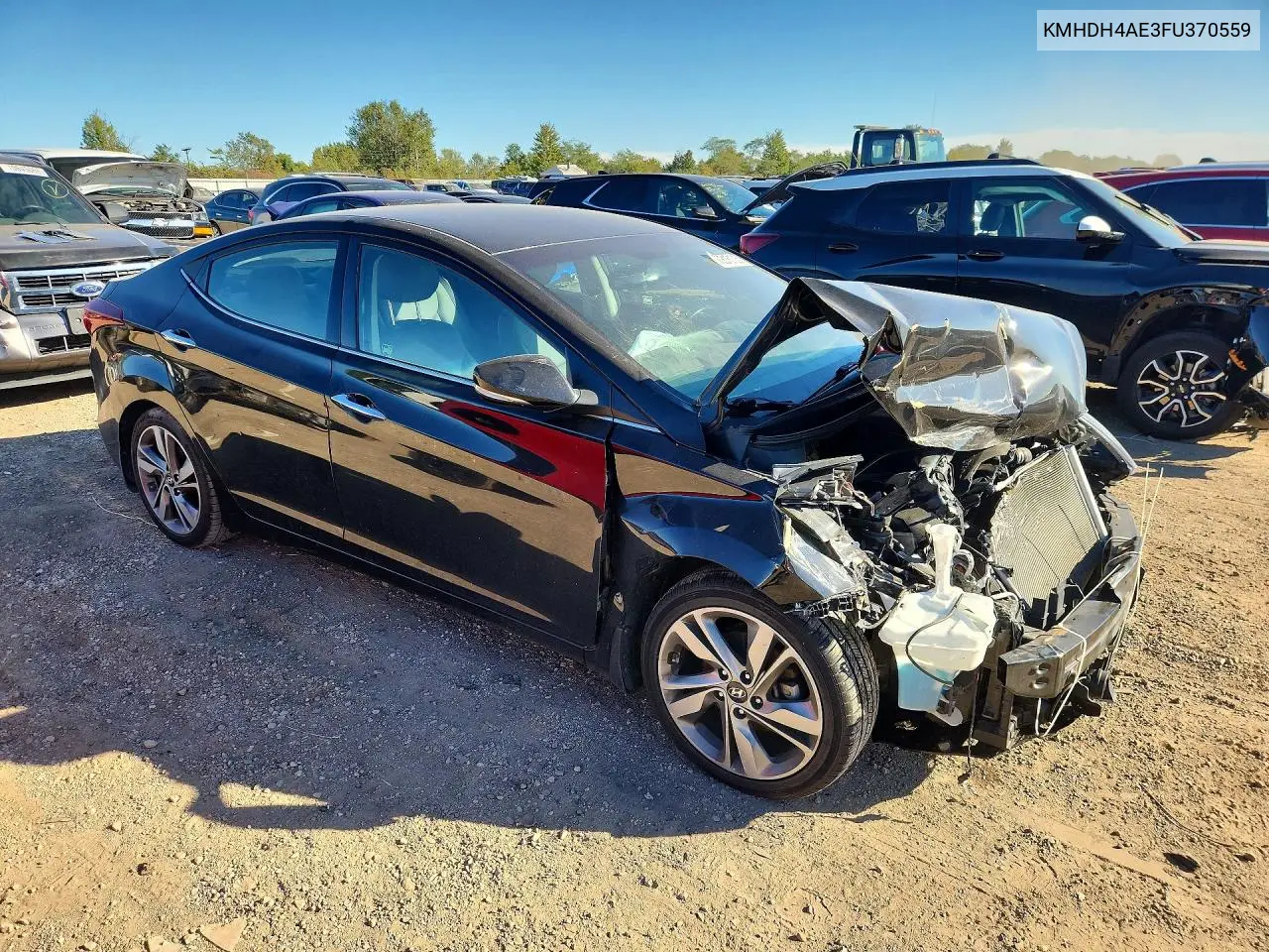 2015 HYUNDAI ELANTRA VIN KMHDH4AE3FU370559 — фото 4