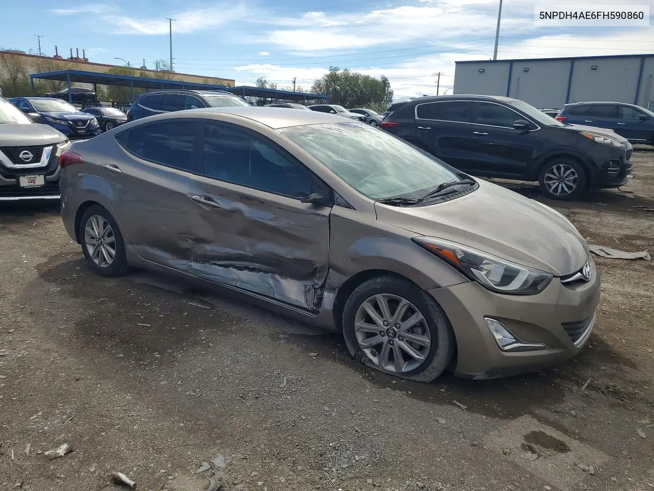 2015 HYUNDAI ELANTRA VIN 5NPDH4AE6FH590860 — фото 4