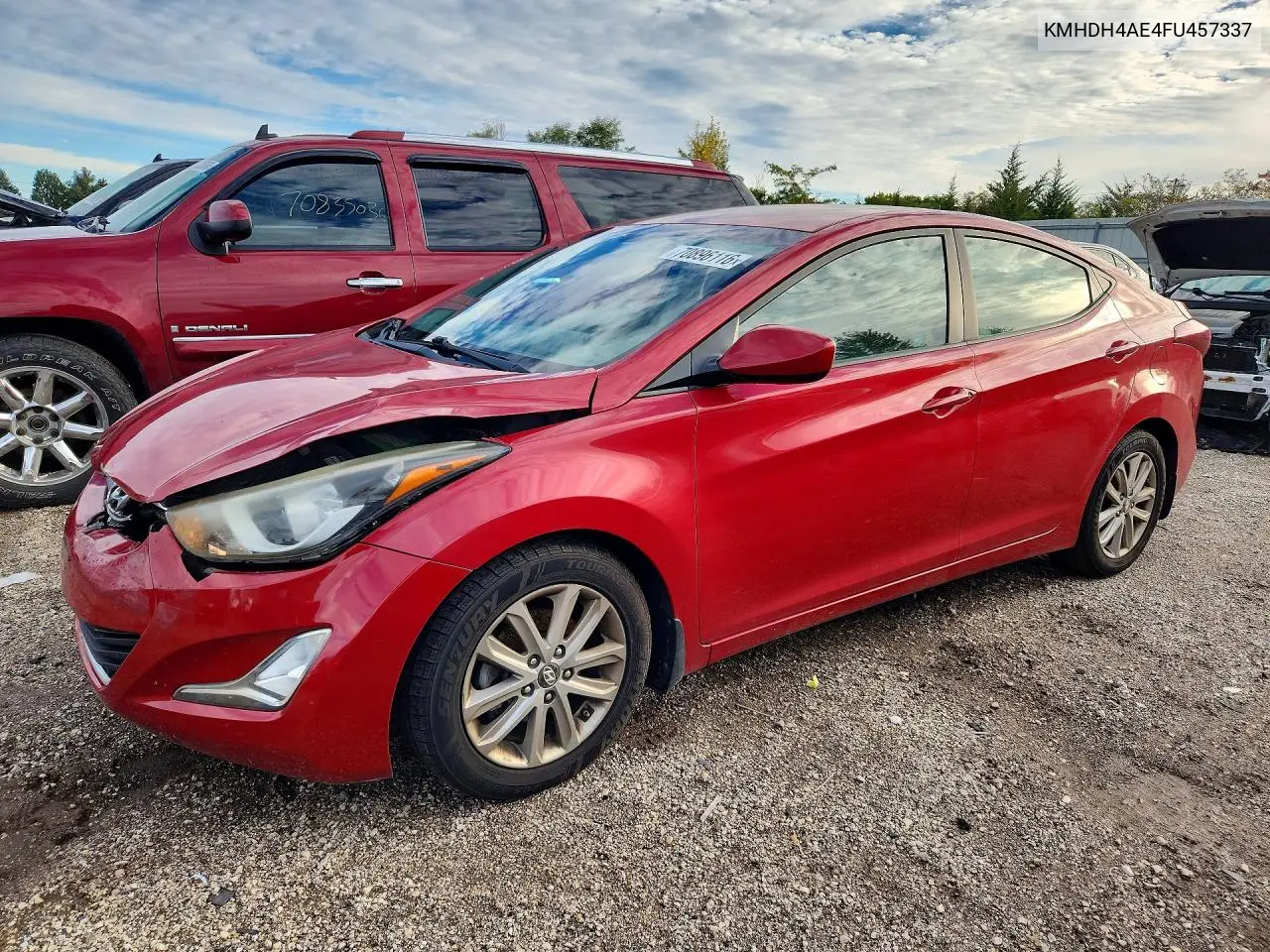 HYUNDAI ELANTRA 2015, VIN KMHDH4AE4FU457337
