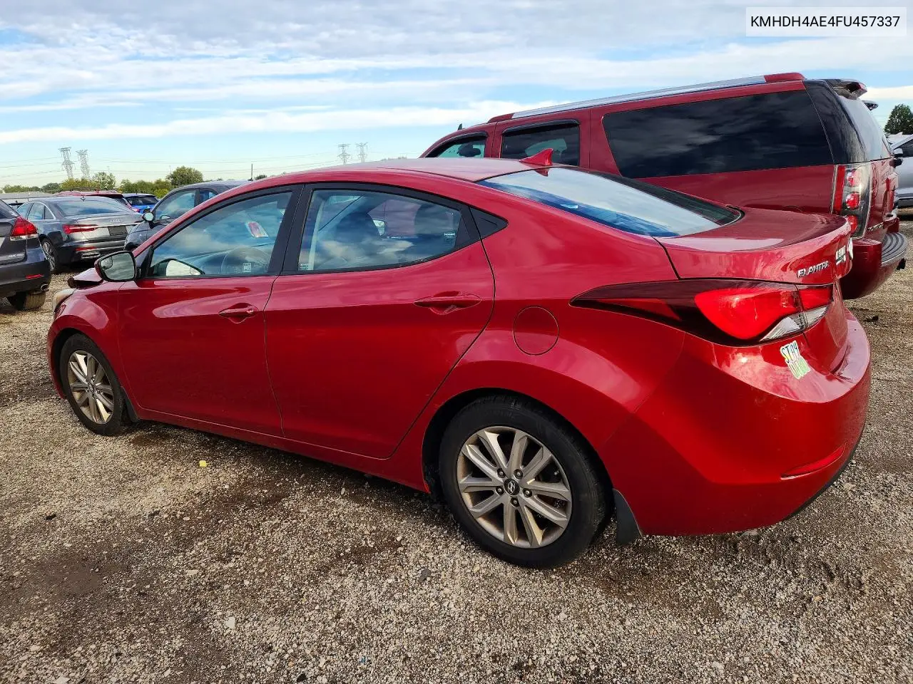 2015 HYUNDAI ELANTRA VIN KMHDH4AE4FU457337 — фото 2