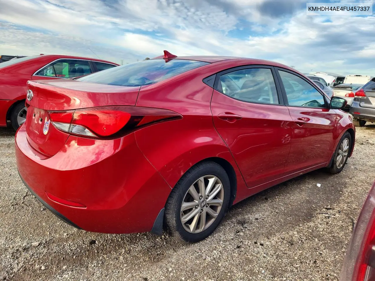 2015 HYUNDAI ELANTRA VIN KMHDH4AE4FU457337 — фото 3