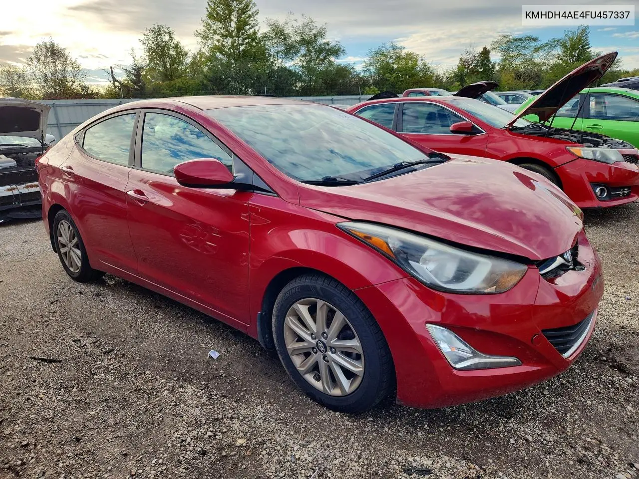 2015 HYUNDAI ELANTRA VIN KMHDH4AE4FU457337 — фото 4