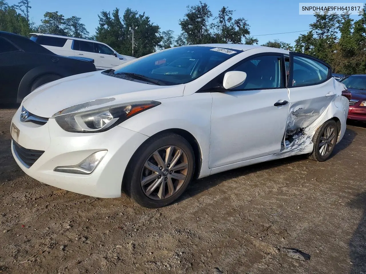 HYUNDAI ELANTRA 2015, VIN 5NPDH4AE9FH641817