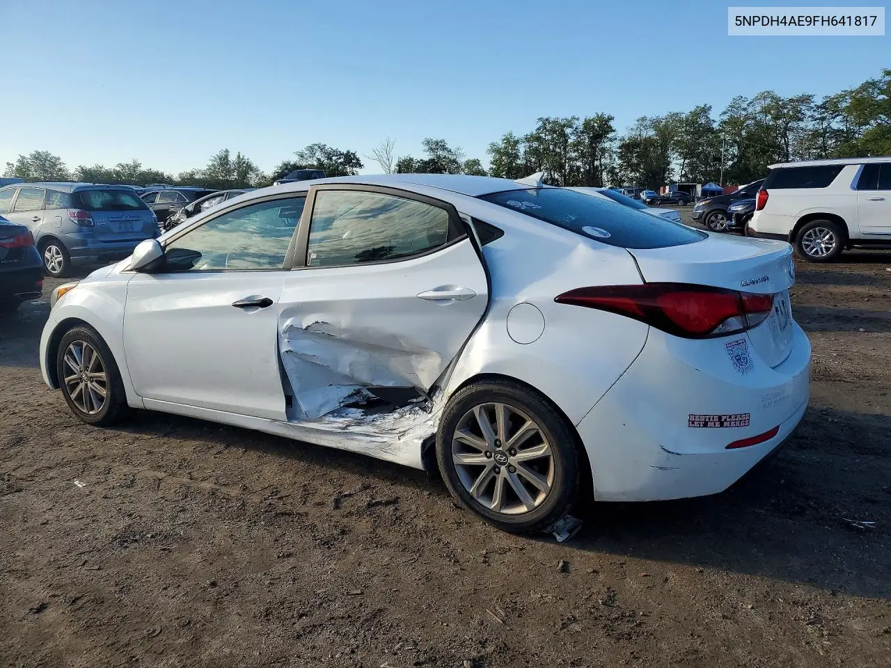 2015 HYUNDAI ELANTRA VIN 5NPDH4AE9FH641817 — фото 2