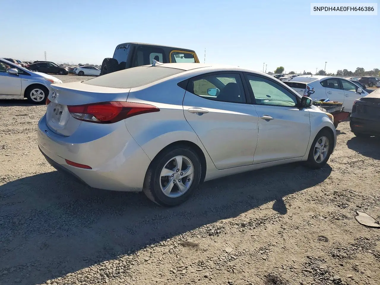2015 HYUNDAI ELANTRA VIN 5NPDH4AE0FH646386 — фото 3