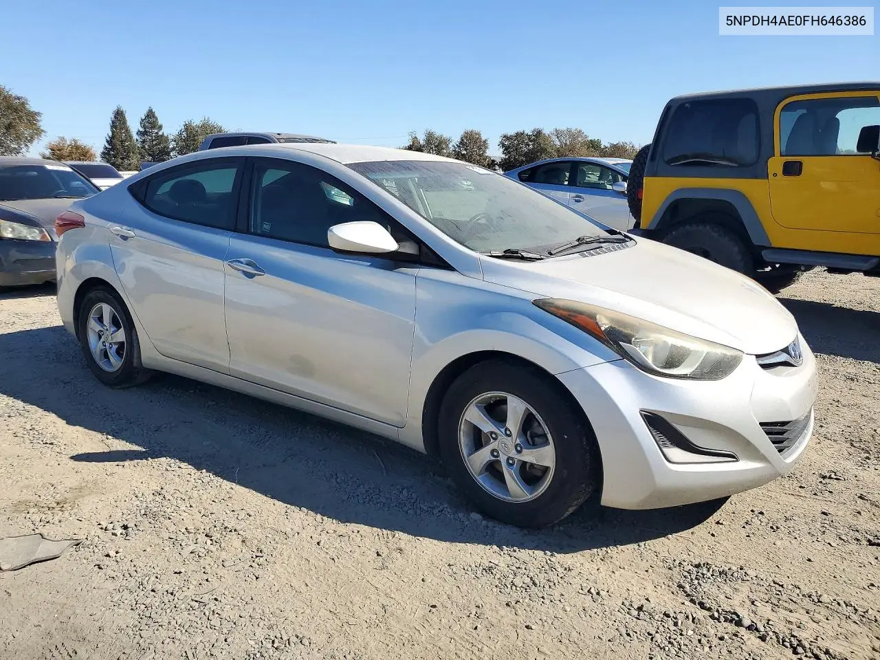 2015 HYUNDAI ELANTRA VIN 5NPDH4AE0FH646386 — фото 4
