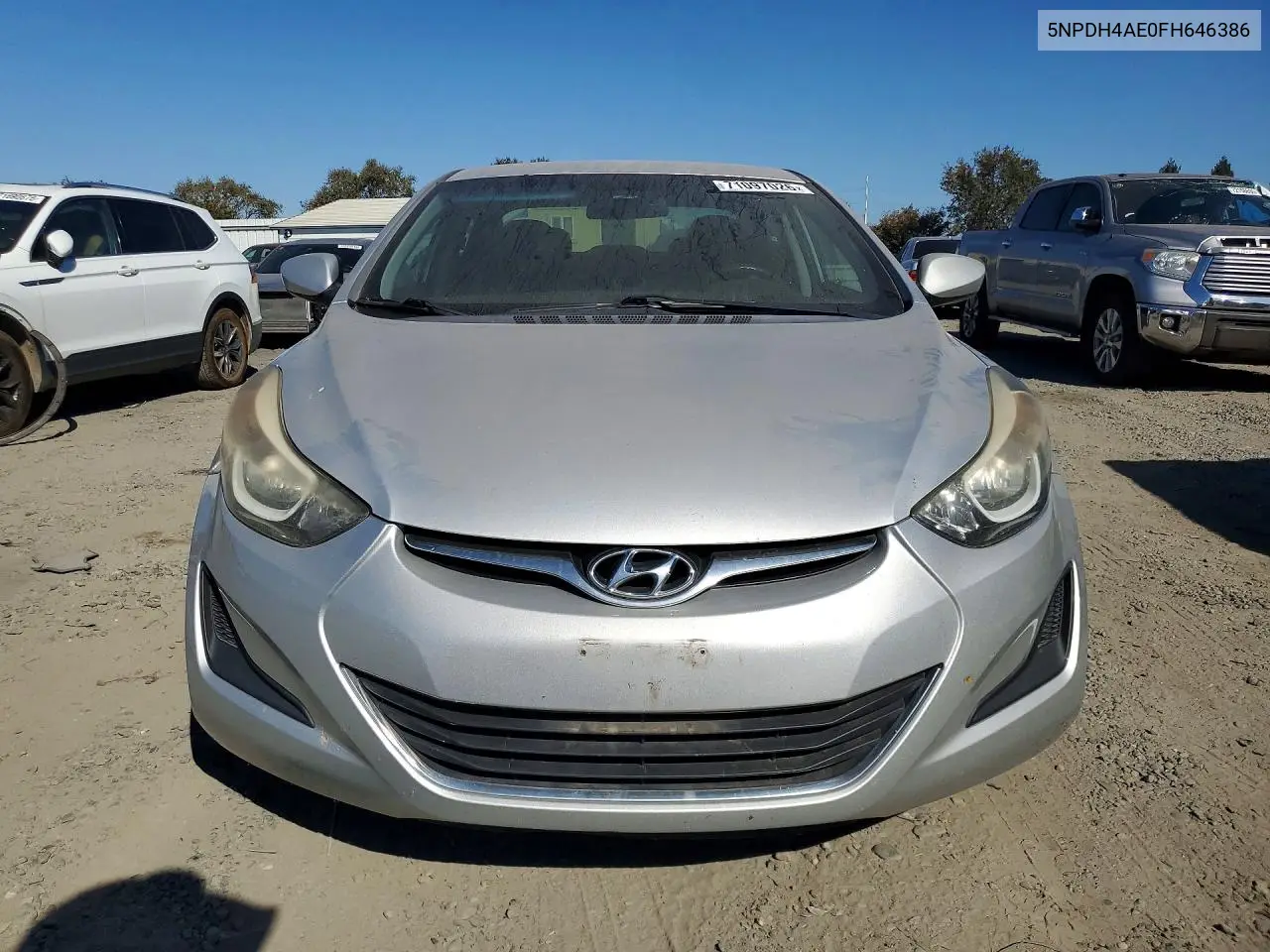 2015 HYUNDAI ELANTRA VIN 5NPDH4AE0FH646386 — фото 5