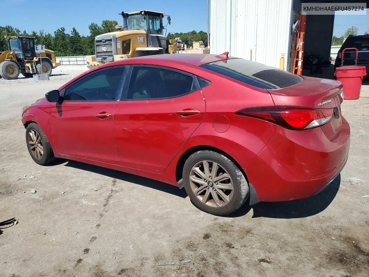 2015 HYUNDAI ELANTRA VIN KMHDH4AE6FU457274 — фото 2