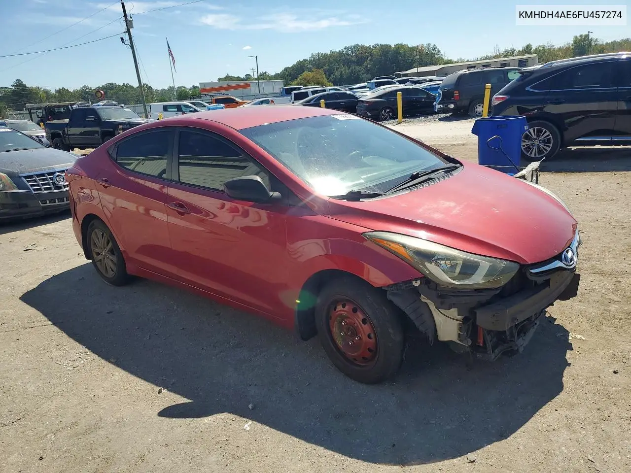 2015 HYUNDAI ELANTRA VIN KMHDH4AE6FU457274 — фото 4