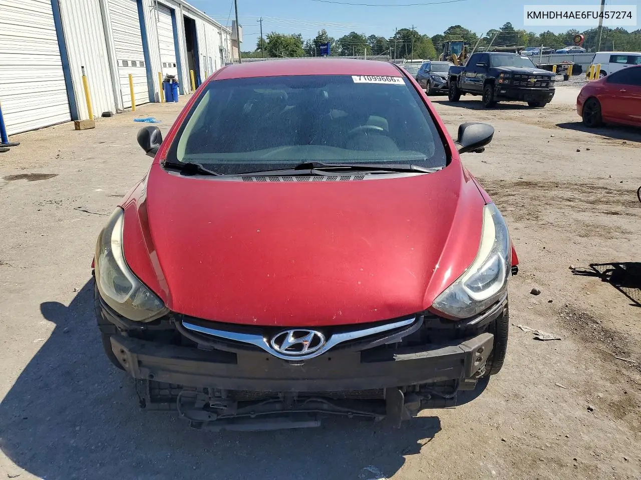 2015 HYUNDAI ELANTRA VIN KMHDH4AE6FU457274 — фото 5