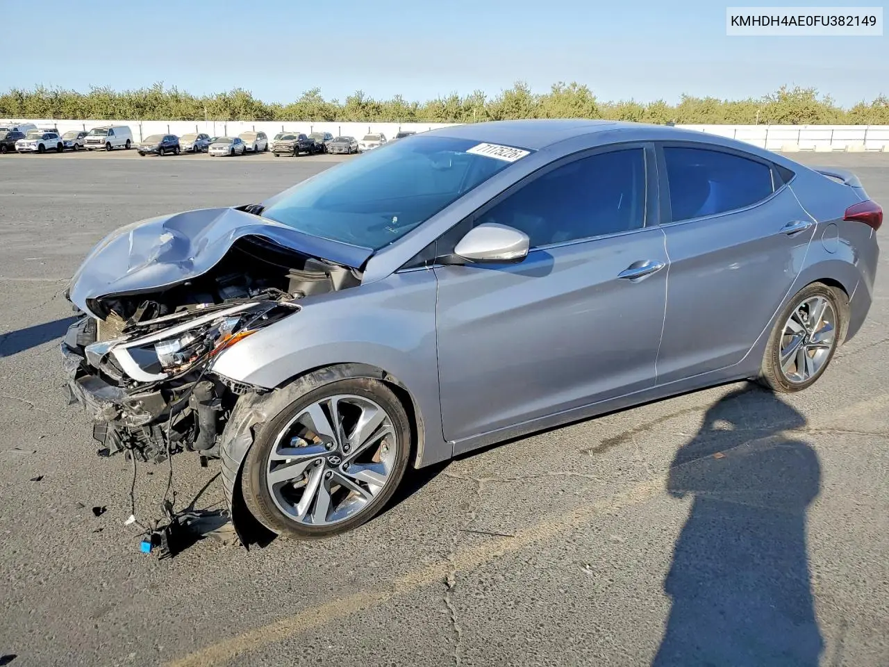 HYUNDAI ELANTRA 2015, VIN KMHDH4AE0FU382149