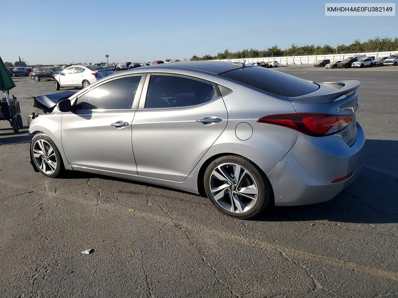 2015 HYUNDAI ELANTRA VIN KMHDH4AE0FU382149 — фото 2