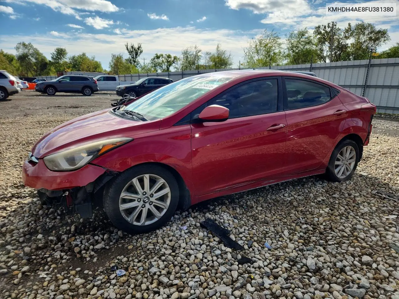 HYUNDAI ELANTRA 2015, VIN KMHDH4AE8FU381380