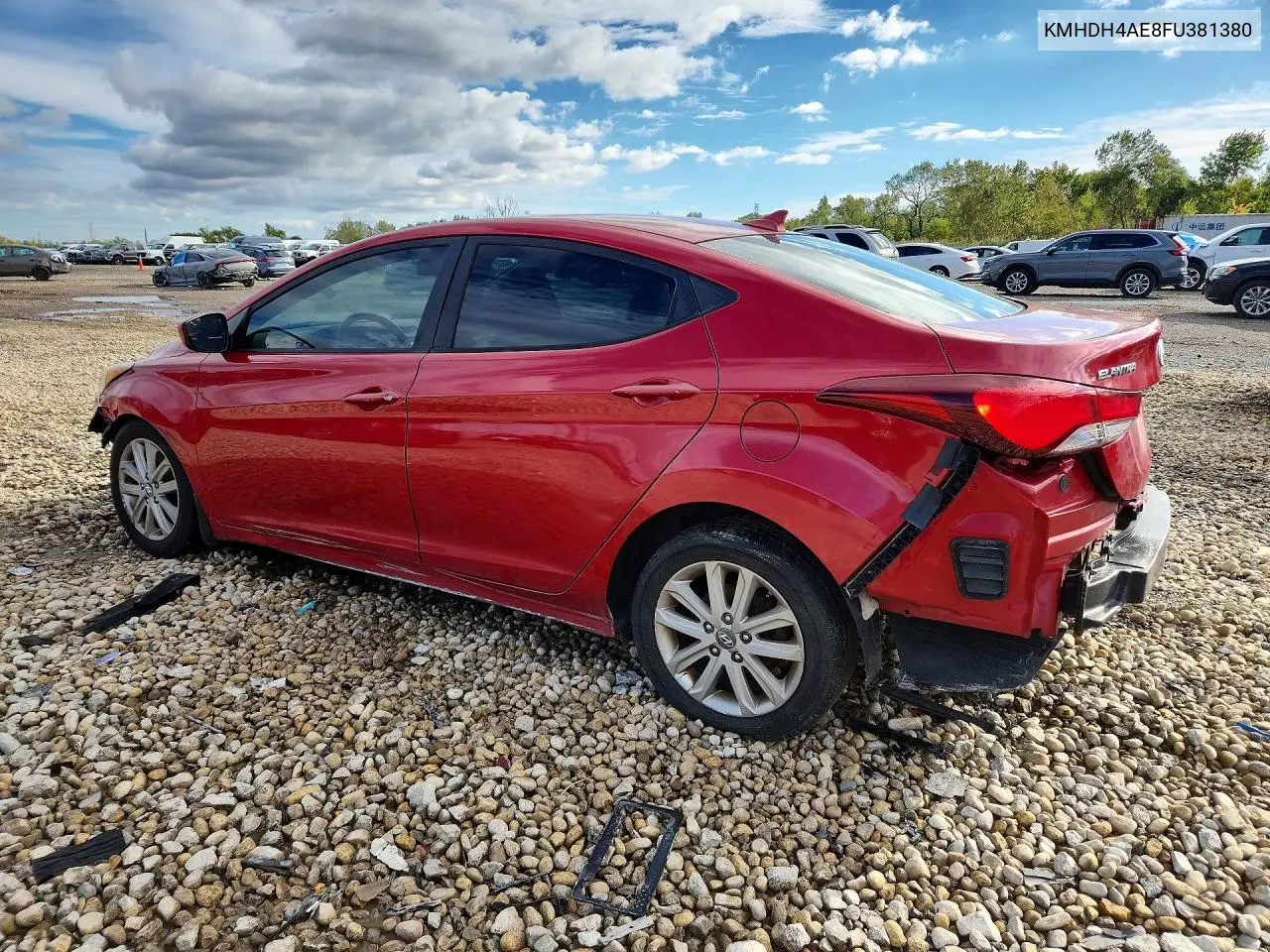 2015 HYUNDAI ELANTRA VIN KMHDH4AE8FU381380 — фото 2