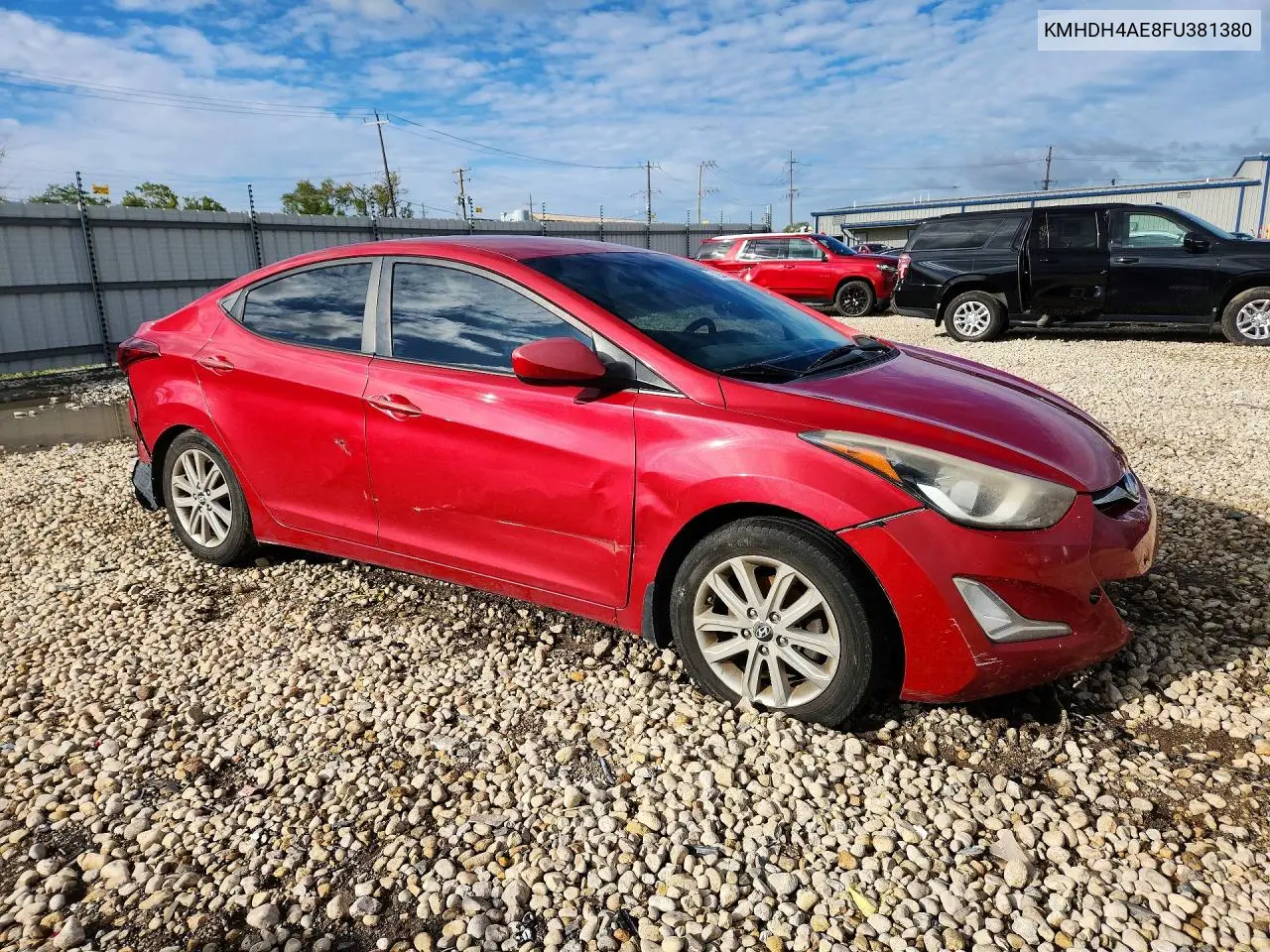 2015 HYUNDAI ELANTRA VIN KMHDH4AE8FU381380 — фото 4