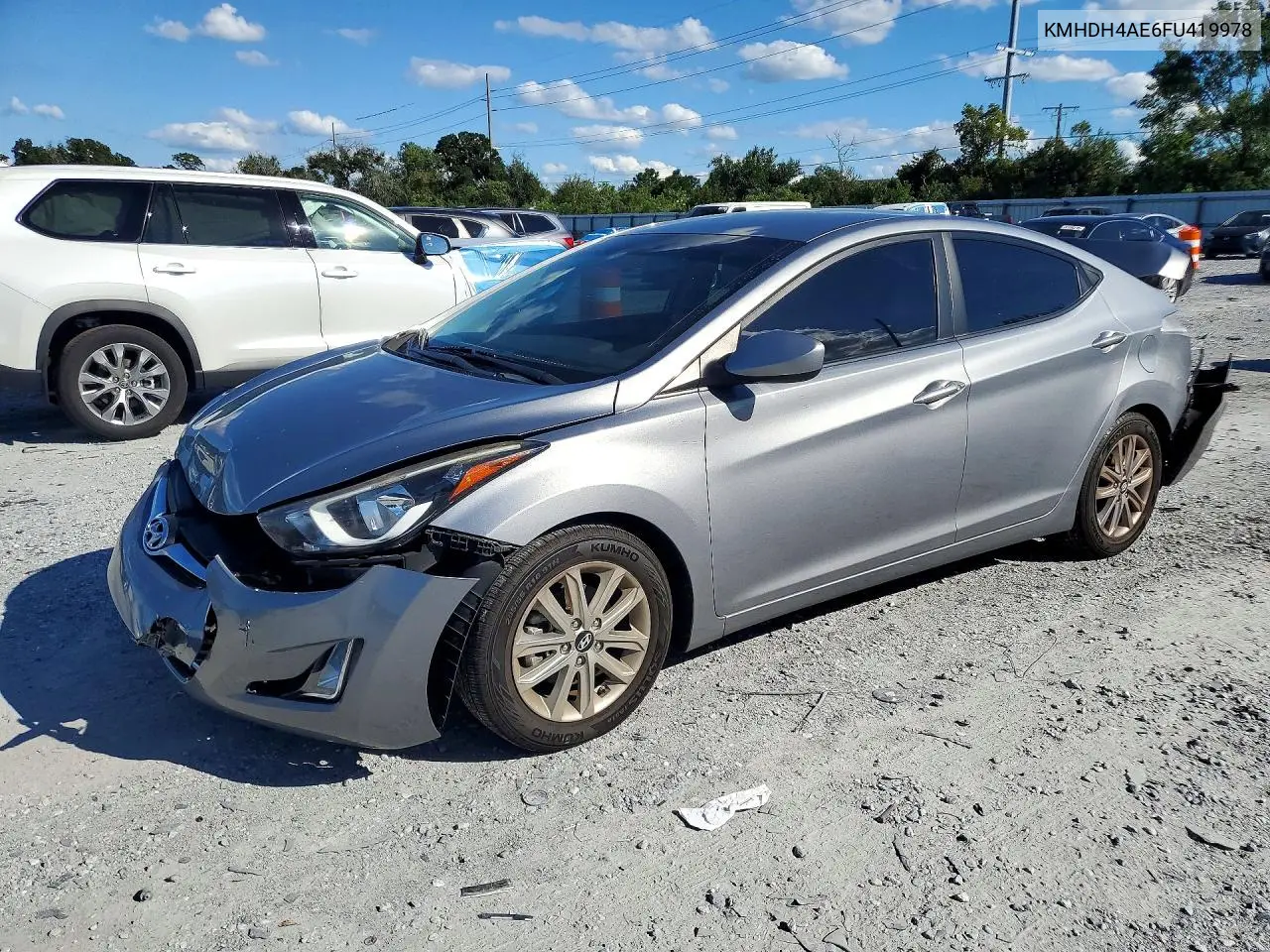 HYUNDAI ELANTRA 2015, VIN KMHDH4AE6FU419978