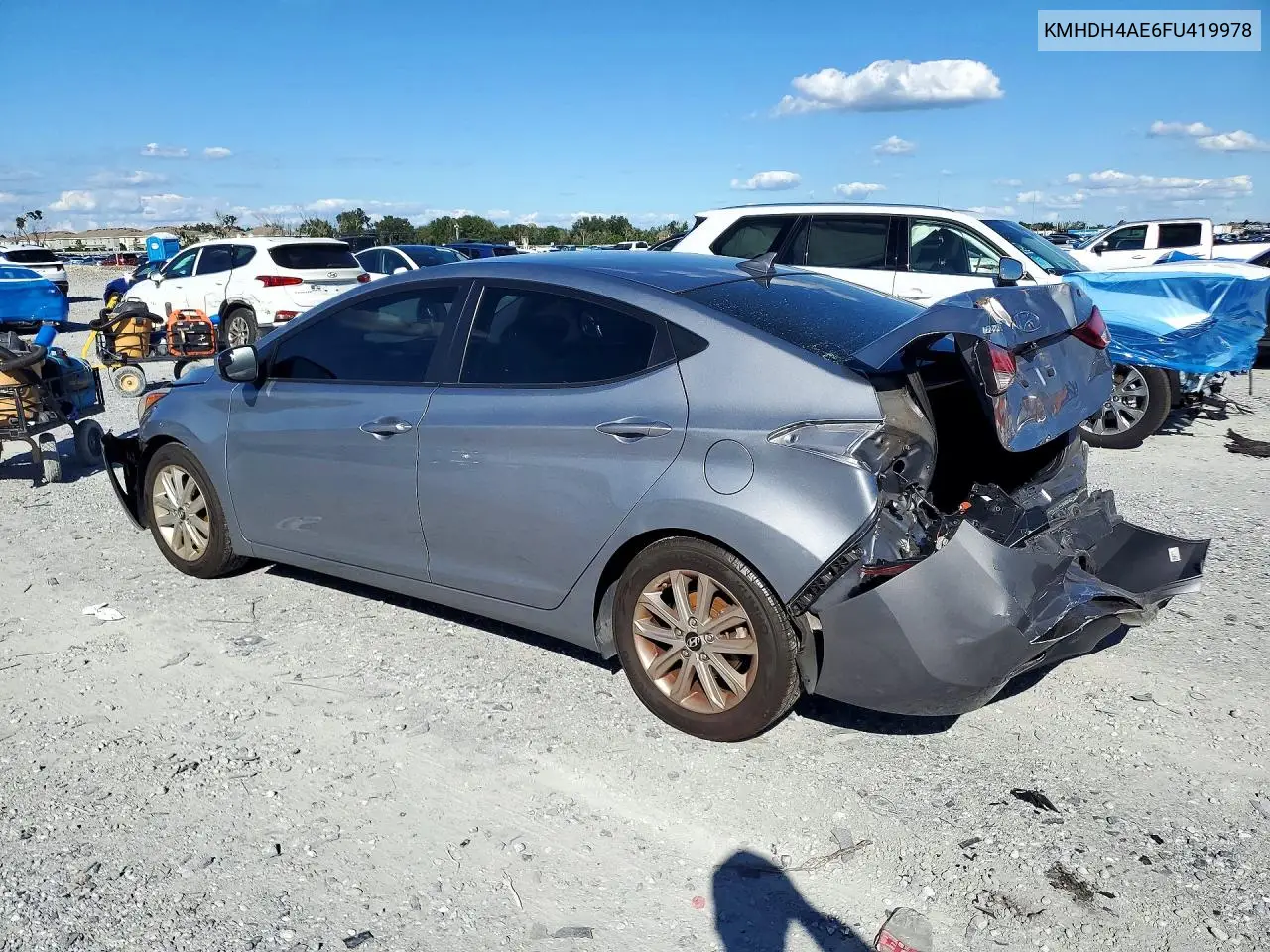 2015 HYUNDAI ELANTRA VIN KMHDH4AE6FU419978 — фото 2