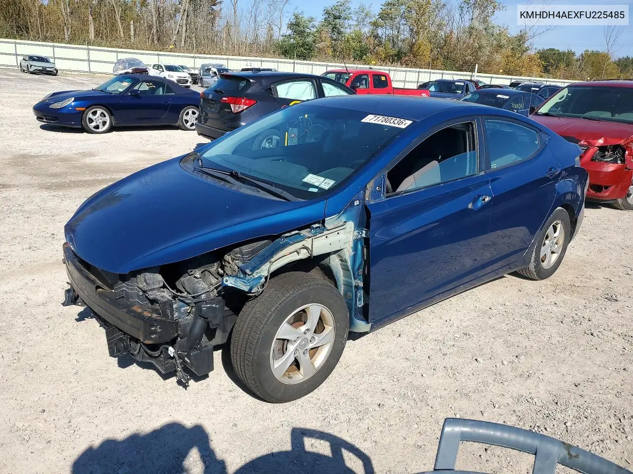 HYUNDAI ELANTRA 2015, VIN KMHDH4AEXFU225485