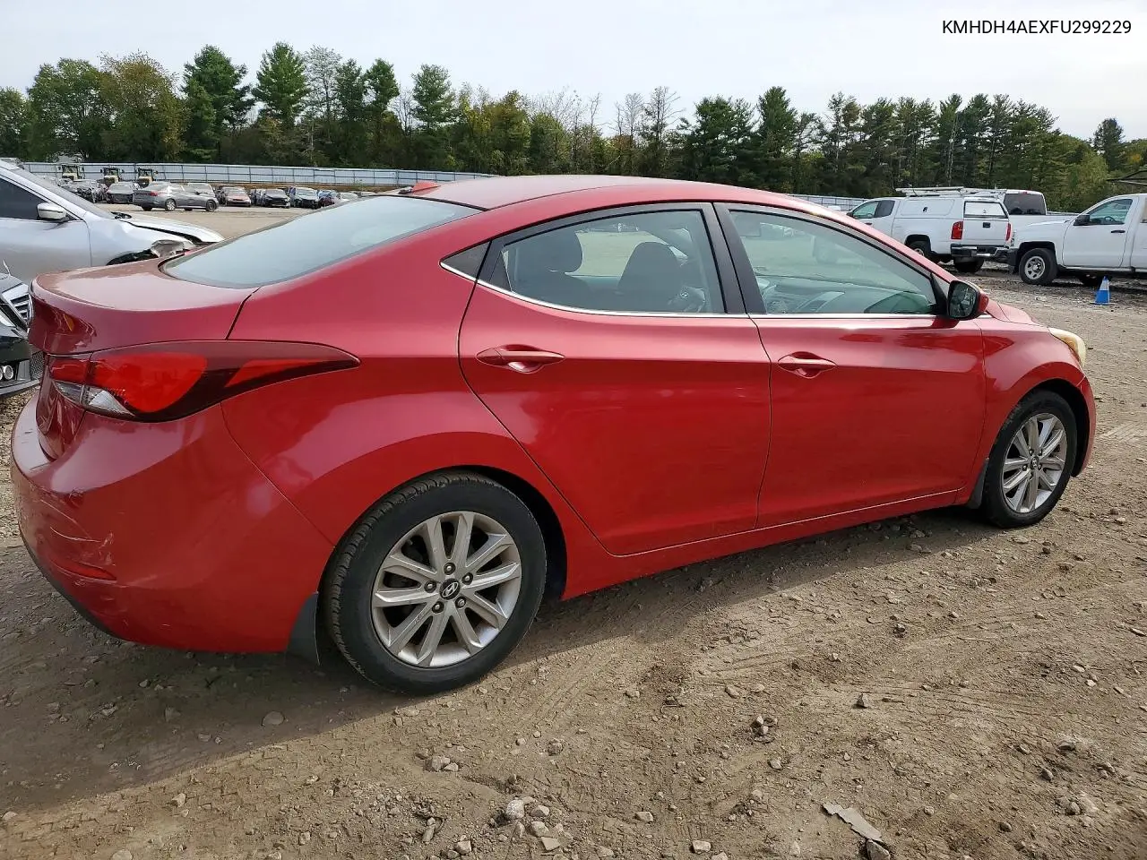 2015 HYUNDAI ELANTRA VIN KMHDH4AEXFU299229 — фото 3