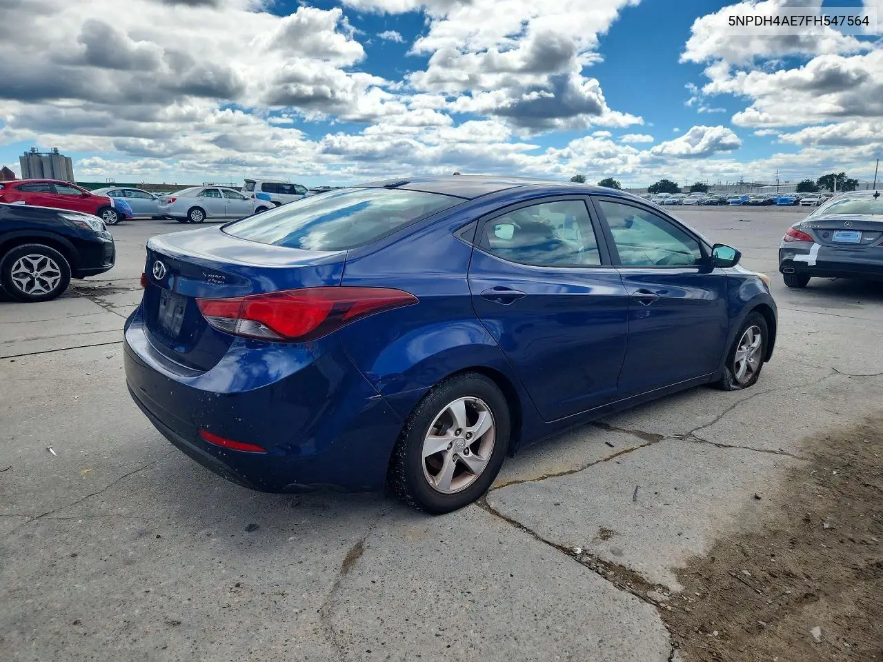 2015 HYUNDAI ELANTRA VIN 5NPDH4AE7FH547564 — фото 3