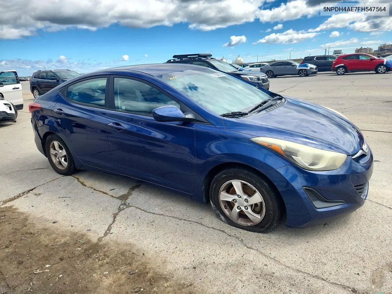 2015 HYUNDAI ELANTRA VIN 5NPDH4AE7FH547564 — фото 4