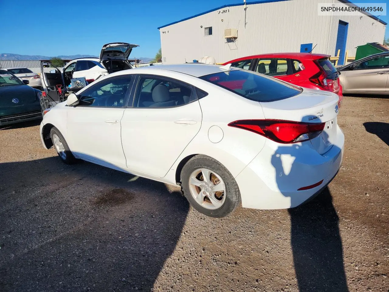 2015 HYUNDAI ELANTRA VIN 5NPDH4AE0FH649546 — фото 2