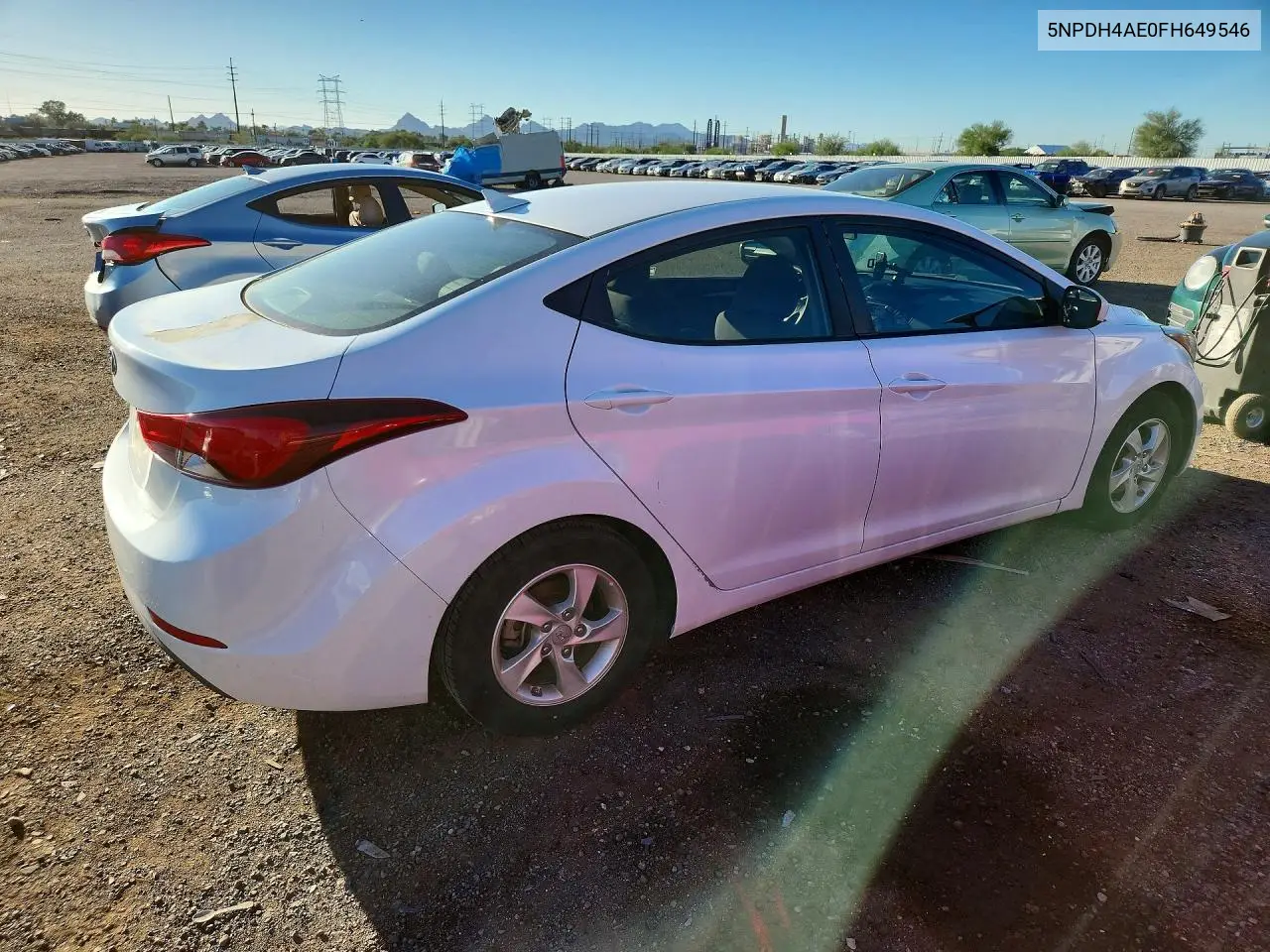 2015 HYUNDAI ELANTRA VIN 5NPDH4AE0FH649546 — фото 3