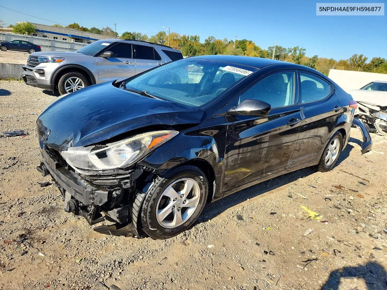 HYUNDAI ELANTRA 2015, VIN 5NPDH4AE9FH596877