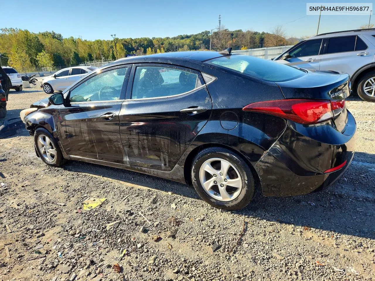 2015 HYUNDAI ELANTRA VIN 5NPDH4AE9FH596877 — фото 2