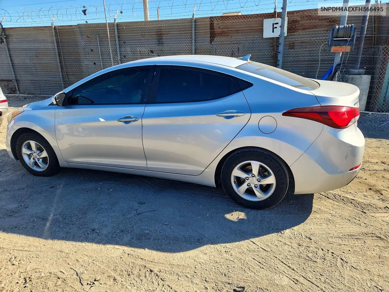 2015 HYUNDAI ELANTRA VIN 5NPDH4AEXFH566495 — фото 2