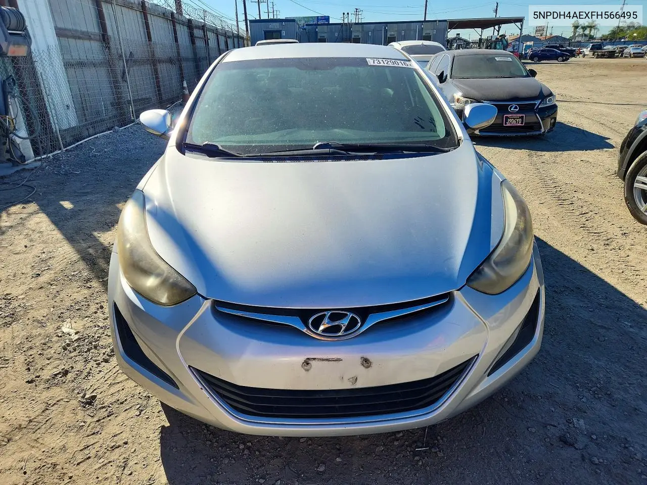 2015 HYUNDAI ELANTRA VIN 5NPDH4AEXFH566495 — фото 5