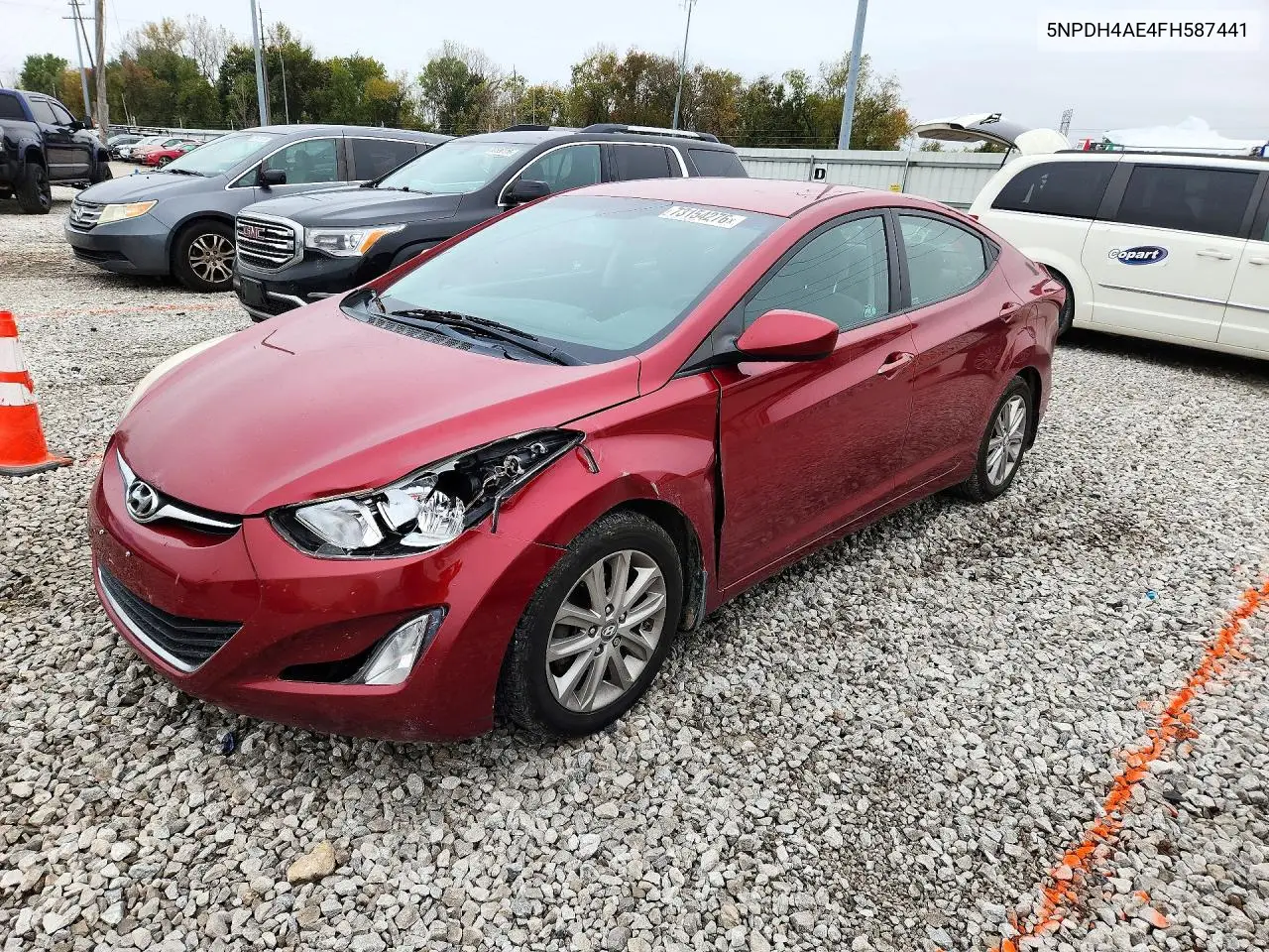 HYUNDAI ELANTRA 2015, VIN 5NPDH4AE4FH587441