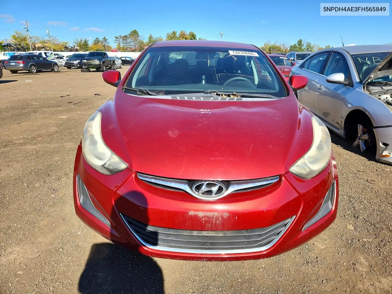 2015 HYUNDAI ELANTRA VIN 5NPDH4AE3FH565849 — фото 5