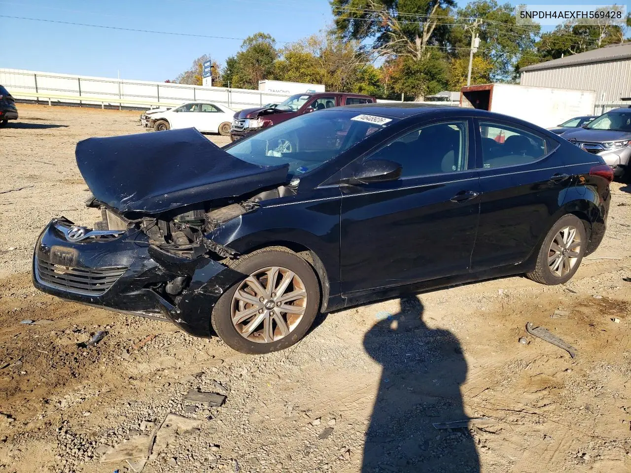 HYUNDAI ELANTRA 2015, VIN 5NPDH4AEXFH569428