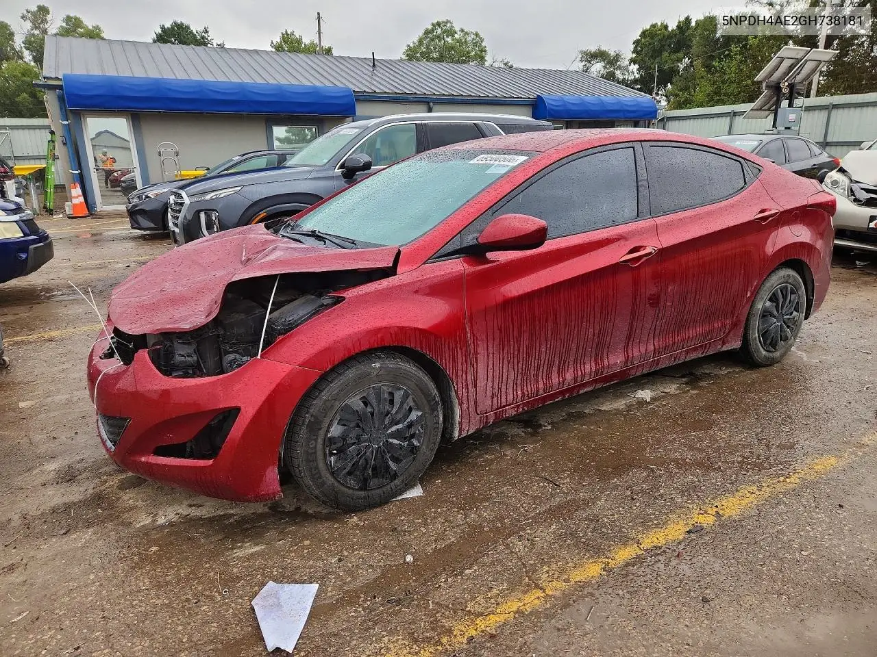 HYUNDAI ELANTRA 2016, VIN 5NPDH4AE2GH738181