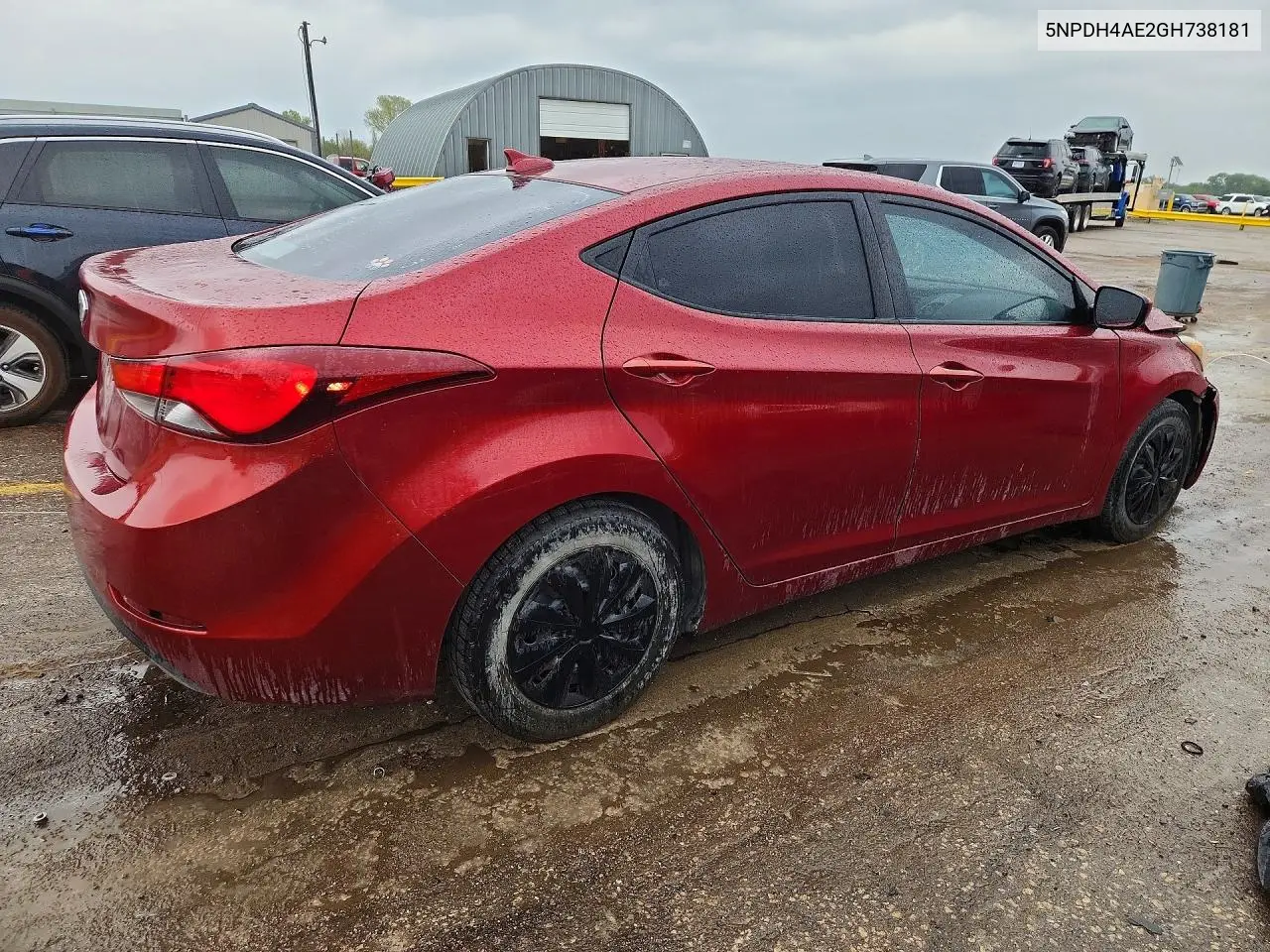 2016 HYUNDAI ELANTRA VIN 5NPDH4AE2GH738181 — фото 3